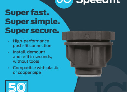 John Guest Speedfit Tank Connector 15mm (Pack Of 10)