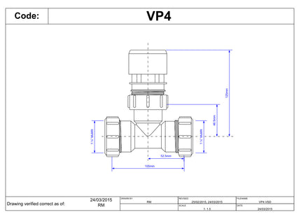 McAlpine Ventapipe Auto Air Vent Admittance Valve with Multifit Tee 1.25''       VP4