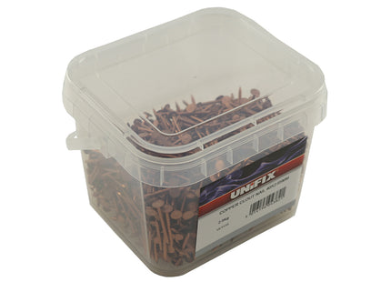 Unifix Round Wire Copper Clout Nails 2.5Kg Tubs - 40 x 2.65mm (Box of 4)
