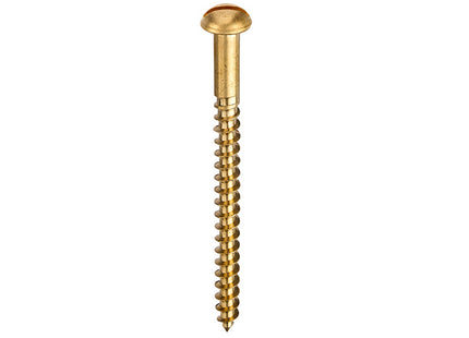Unifix Brass Woodscrews Slotted Round Head - 10g x 1" (5.0 x 25Mm) (Box of 200)