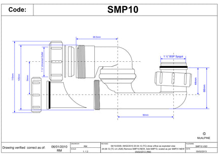 McAlpine SMP10 50mm Seal Bath Trap