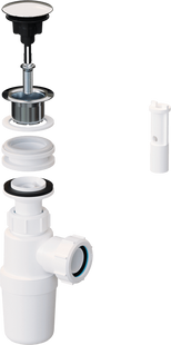 McAlpine BK1 All in One Fast Fix Basin Clicker Waste & Bottle Trap