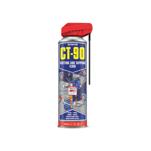 Action Can CT-90 Cutting and Tapping Twin Spray 500ml - Q99CT90005000015000 - For Efficient Cutting and Tapping