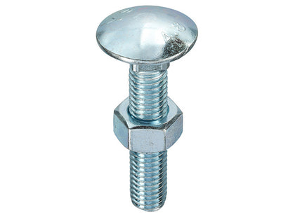 Unifix Grade 4.8 Cup Square Hex Bolts And Nuts DIN 603/555 Bright Zinc Plated CE - M6 x 40 (Box of 200)