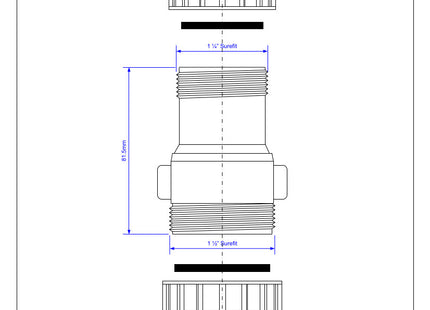 McAlpine T12L 1½" X  1¼" Surefit Connector