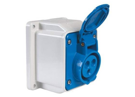 Gewiss GW62415 32A 2P+E Angled Socket Outlet IP44 for Safe Electrical Connections