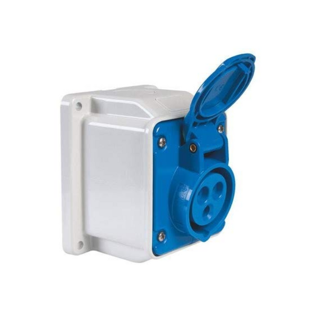 Gewiss GW62415 32A 2P+E Angled Socket Outlet IP44 for Safe Electrical Connections