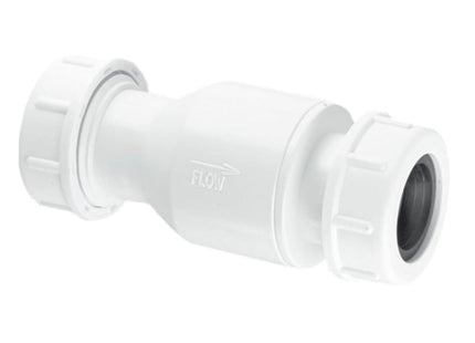 Hep2O Hepvo Cv1 White Self Seal Waste Valve 40mm