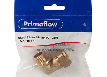 Primaflow Primapack Compression Elbow 15mm x 1/2" - 9CEFI1512