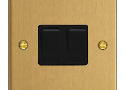 Varilight 2-Gang 10A 1- Or 2-Way Rocker Switch Brushed Brass