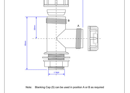 McAlpine R34 ¾" Two Way Expansion Pipe Adaptor