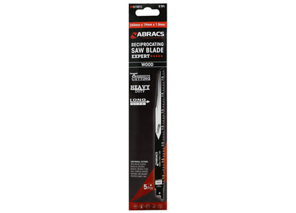 Abracs Reciprocating Saw Blade For Wood - 240 x 19 x 1.50mm