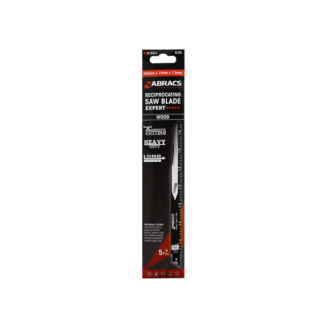 Abracs Reciprocating Saw Blade For Wood - 240 x 19 x 1.50mm