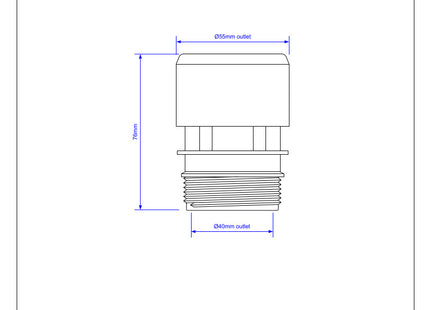 McAlpine VP1 Ventapipe 25 Air Admittance Valve with 1½" BSP thread on outlet
