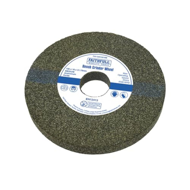 Faithfull General Purpose Grinding Wheel 150 X 16Mm Medium Alox