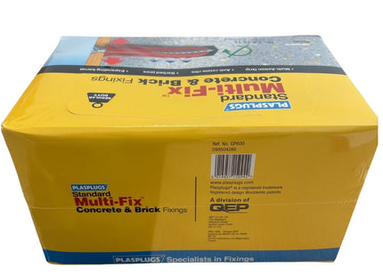 PLASPLUGS Gp600 General Purpose Fixings (40 Plugs X 50 Strips)