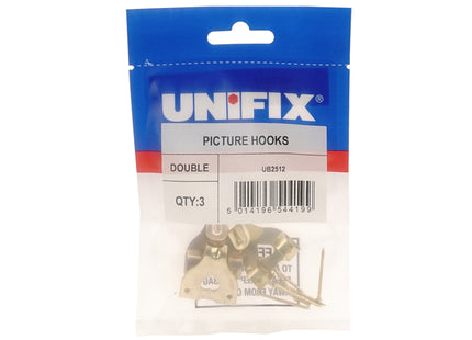 Unifix Picture Hooks Double (Box of 15)