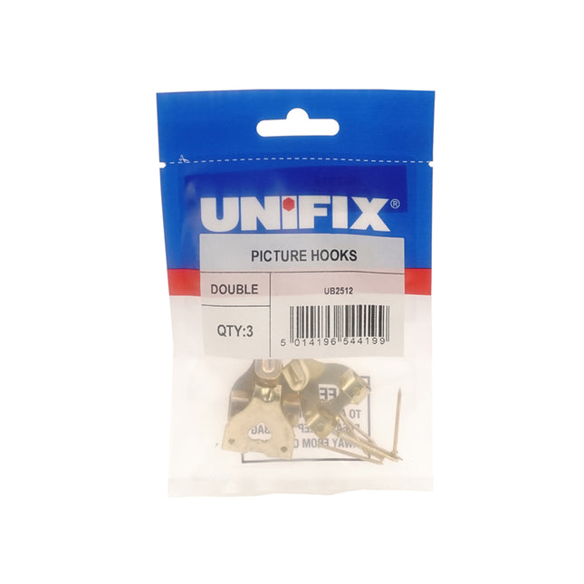 Unifix Picture Hooks Double (Box of 15)
