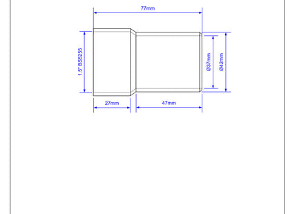 McAlpine ABSCON-42X1.5 1½" ABS Solvent Weld Adaptor