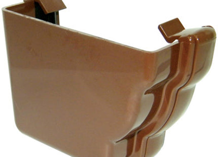 FloPlast Niagara External Left/H Stopend Brown - 368145