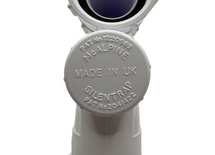 McAlpine ASA10V-FS 75mm Water Seal Adjustable Inlet Tubular Swivel Anti-Syphon (Silentrap) 'P' Trap Universal Outlet Fixed Stalk