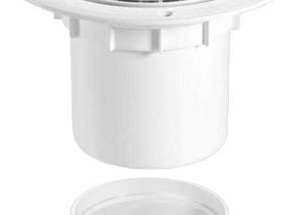 McAlpine TSG2WH 75mm Water Seal Trapped Gully, Clamp Ring and Cover Plate, 110mm or 2" Vertical Solvent Spigot Outlet