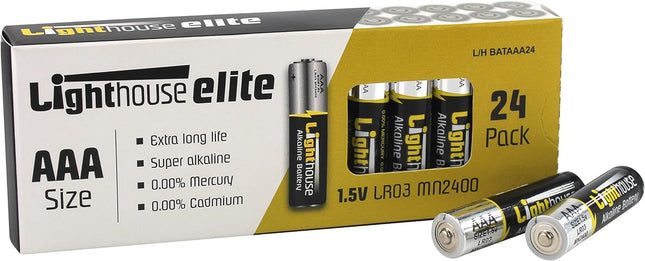 Lighthouse AAA Alkaline Batteries 24 Pack