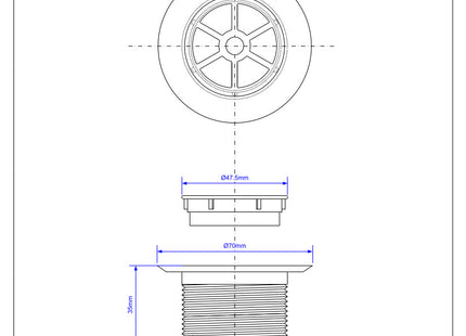 McAlpine STW70GP Standard Waste for STW 1½" Shower Traps