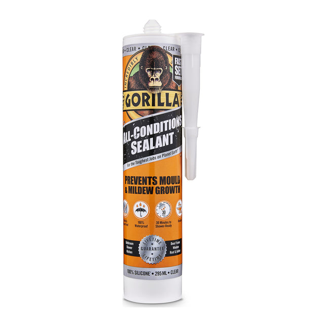 Gorilla Glue All Conditions Sealant Silicone Clear 295ml 1144111