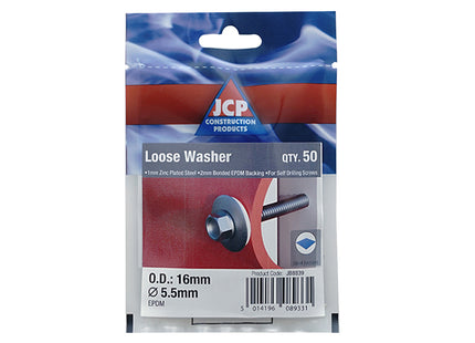 JCP Fixings Metalfix Loose Washers Bright Zinc Plated - 19mm (Box of 250)