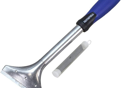 Faithfull Soft Grip 4In Long Handled Heavy-Duty Scraper