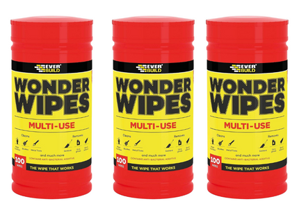 Everbuild Wonder Wipes Trade Tub Of 100 (3 Pack) (300 Wipes)