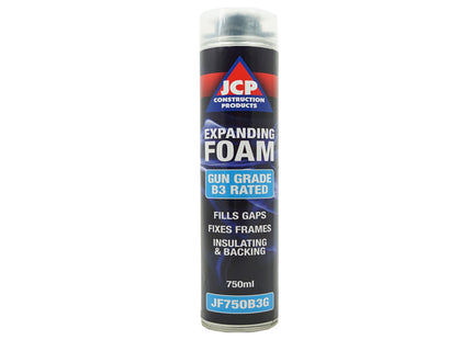 JCP Fixings B3 Rated Gun Applied Expanding Foam - 750ml (Box of 12)