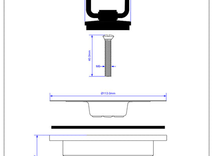 McAlpine SW45P 1½" Centre Pin Sink Waste: 113mm Stainless Steel Flange: Reducer Waste with Plug