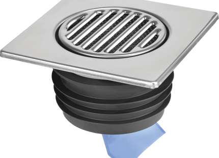 McAlpine Stainless Steel 150mm Shower Grid Tile Unit with Non-Return Valve      FGT150-SV-110