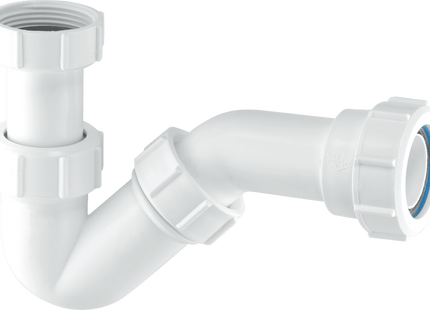 McAlpine BT2 19mm Water Seal Adjustable Inlet Tubular Swivel 'P' Trap with Multifit Outlet