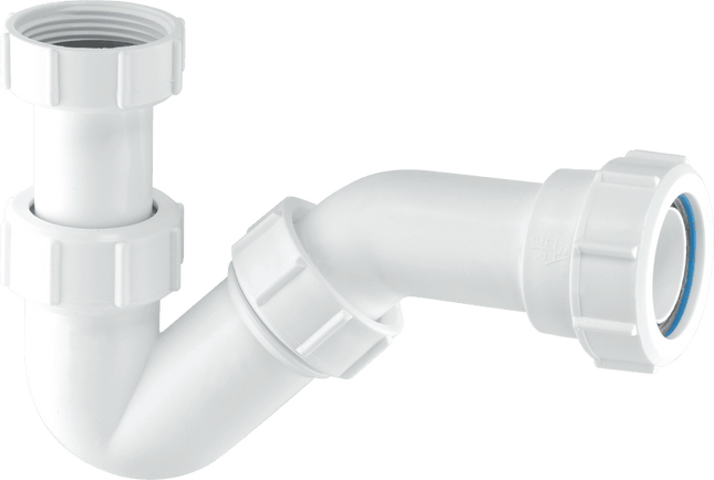 McAlpine BT2 19mm Water Seal Adjustable Inlet Tubular Swivel 'P' Trap with Multifit Outlet