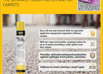 Everbuild Roll & Stroll Premium Carpet Protector 25m x 600mm - ROLL20
