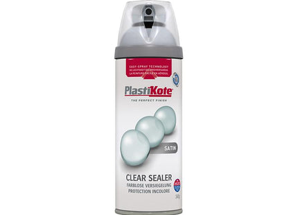 Plastikote Twist & Spray Satin Clear Sealer 400Ml