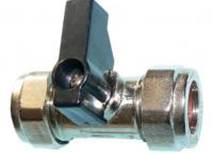 Primaflow QQHL Tee Iso Valve 15mm CP F/Bore + Lever - 10030417