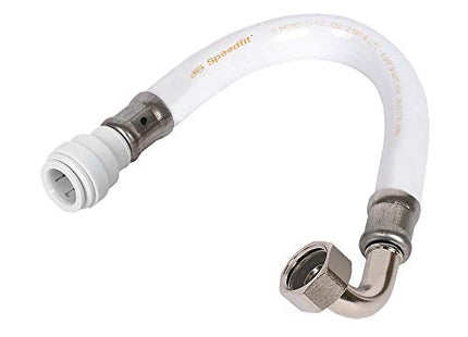 John Guest Speedfit White PVC Hose 300mm x 15mm X 1/2" Elbow (Pack Of 2)