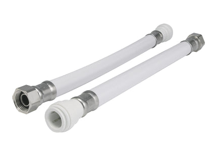 John Guest Speedfit White PVC Hose 500mm - 15mm X 1/2" TC (Pack Of 2)