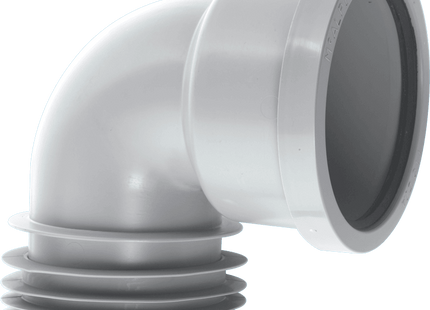 McAlpine DC90-GR Grey 4"/110mm 90° Drain Connector with Boss