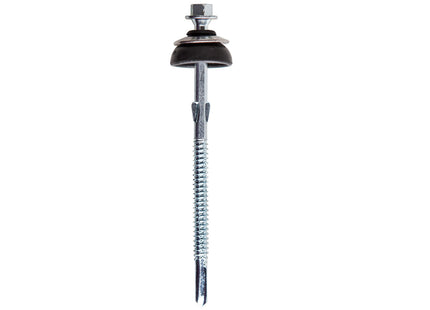 JCP Fixings Fibre Cement Screws Heavy Section Bright Zinc Plated - 6.3 x 130mm (Box of 50)