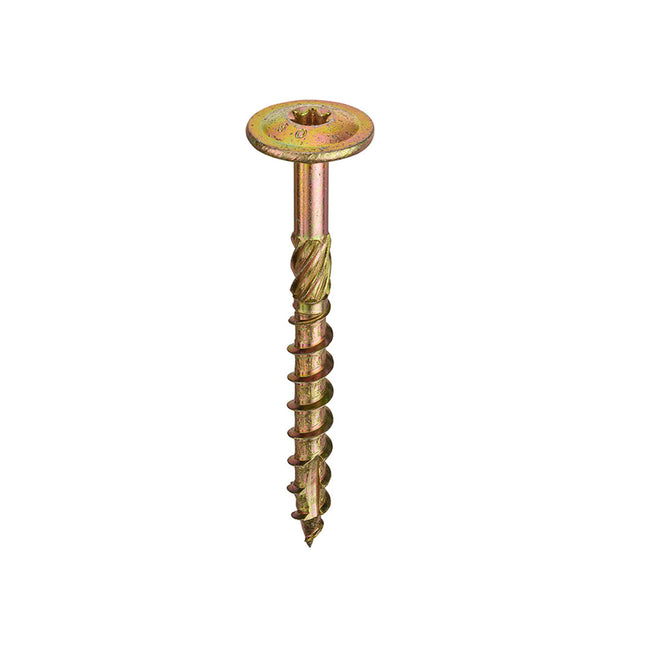Eurotec Twistec Woodscrews Flange Head Tx40 ZYP CE - 8.0 x 100mm (Box of 50)