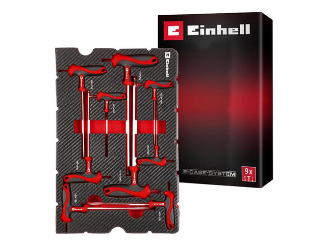 Einhell E-Case Inlay T-Handle Screwdriver Set, 9 Piece
