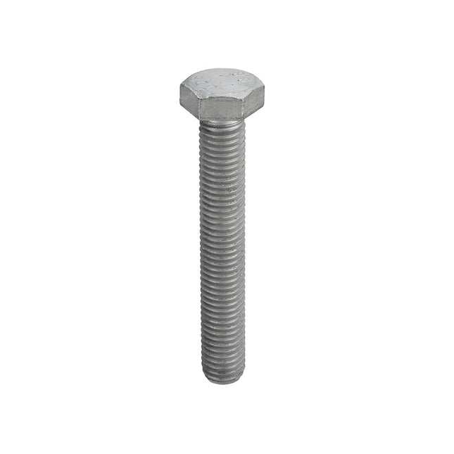 Unifix Grade 8.8 High Tensile Hexagon Setscrews DIN 933 Galvanised - M10 x 30 (Box of 100)