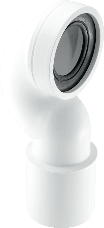 McAlpine WC-CONQP 4"/110mm 90° Space Saving Bend Adjustable Length Rigid WC Connector