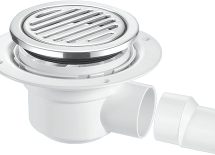 McAlpine TSG50-R125SS 50mm Water Seal Trapped Gully, Tile/Grating with removable Grid, 2" Horizontal Outlet and 2" x 1½" Socket Reducer