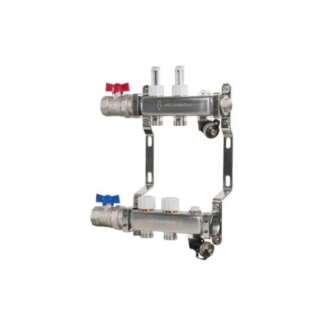 John Guest Speedfit UFH Euroconus Manifold Bval 2 Port - JGUFHMAN2E